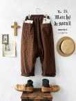 画像6: MARCHE' DE SOEUR／サルエルポケットパンツ・ブラウンチェック (6)