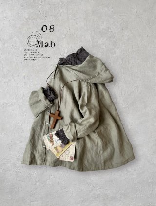 リネンロングベスト　フードなし　マスタード　marche'de soeur MARCHE'DE SOEUR /マルシェドゥスール