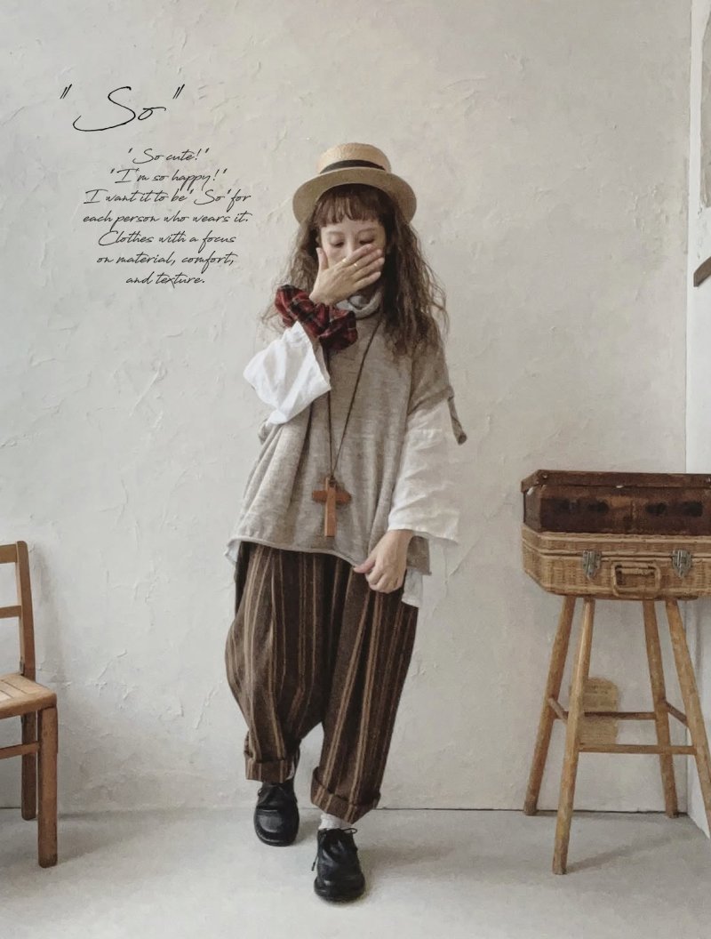 画像9: SO／弱縮ニットワイドベスト・チャコール (9)