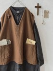 画像2: seasew.／302 コットンフランネルベスト・ブラウン (2)