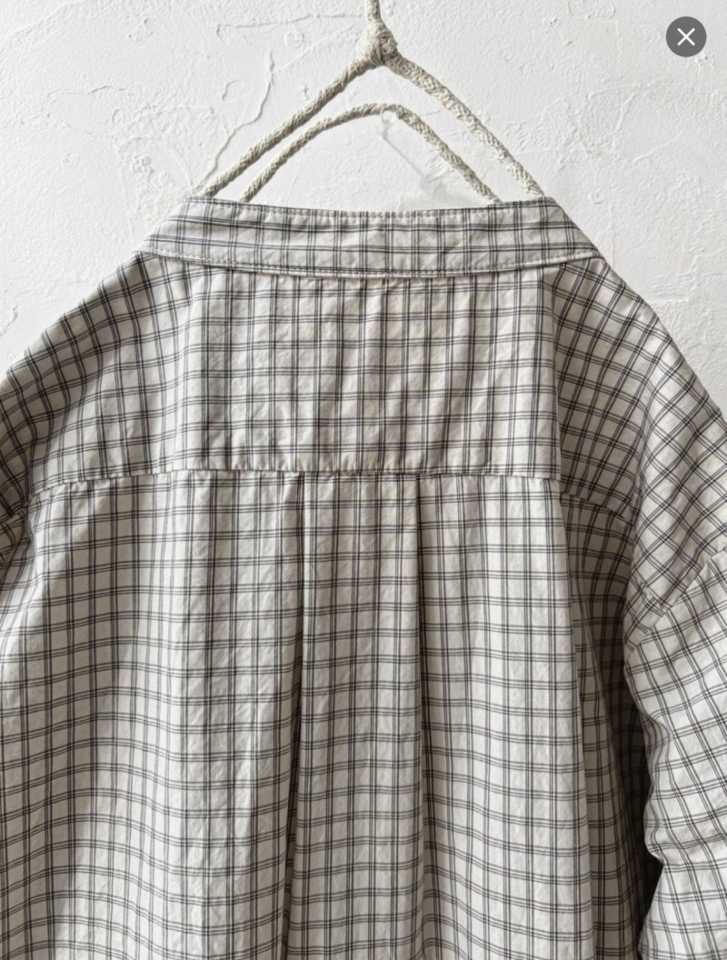 画像7: seasew.／306 オーガニックコットン シャツチュニック・オフチェック (7)