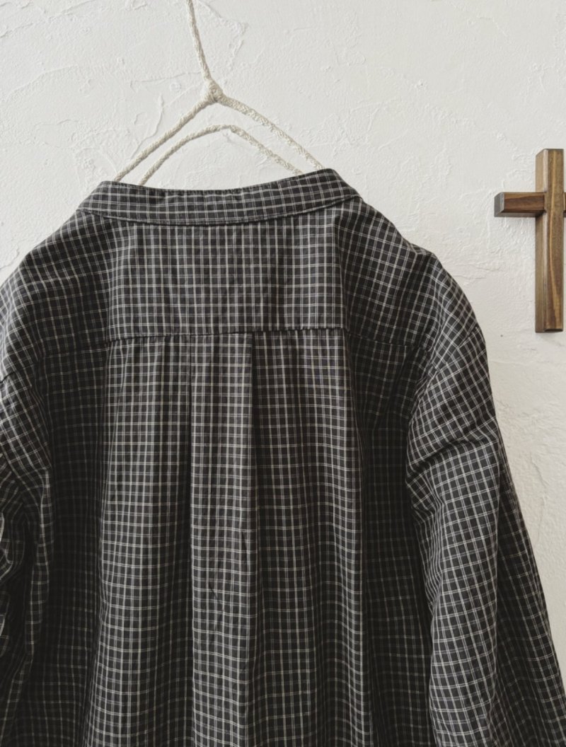 画像6: seasew.／306 オーガニックコットン シャツチュニック・チャコールチェック (6)