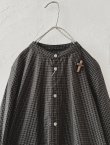 画像2: seasew.／306 オーガニックコットン シャツチュニック・チャコールチェック (2)