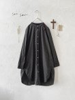 画像1: seasew.／306 オーガニックコットン シャツチュニック・チャコールチェック (1)