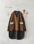 画像1: seasew.／302 コットンフランネルベスト・ブラウン (1)