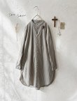 画像1: seasew.／306 オーガニックコットン シャツチュニック・オフチェック (1)