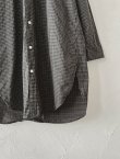 画像3: seasew.／306 オーガニックコットン シャツチュニック・チャコールチェック (3)