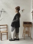 画像2: seasew.／302 コットンフランネルベスト・黒 (2)