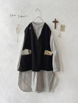 画像5: seasew.／302 コットンフランネルベスト・黒 (5)