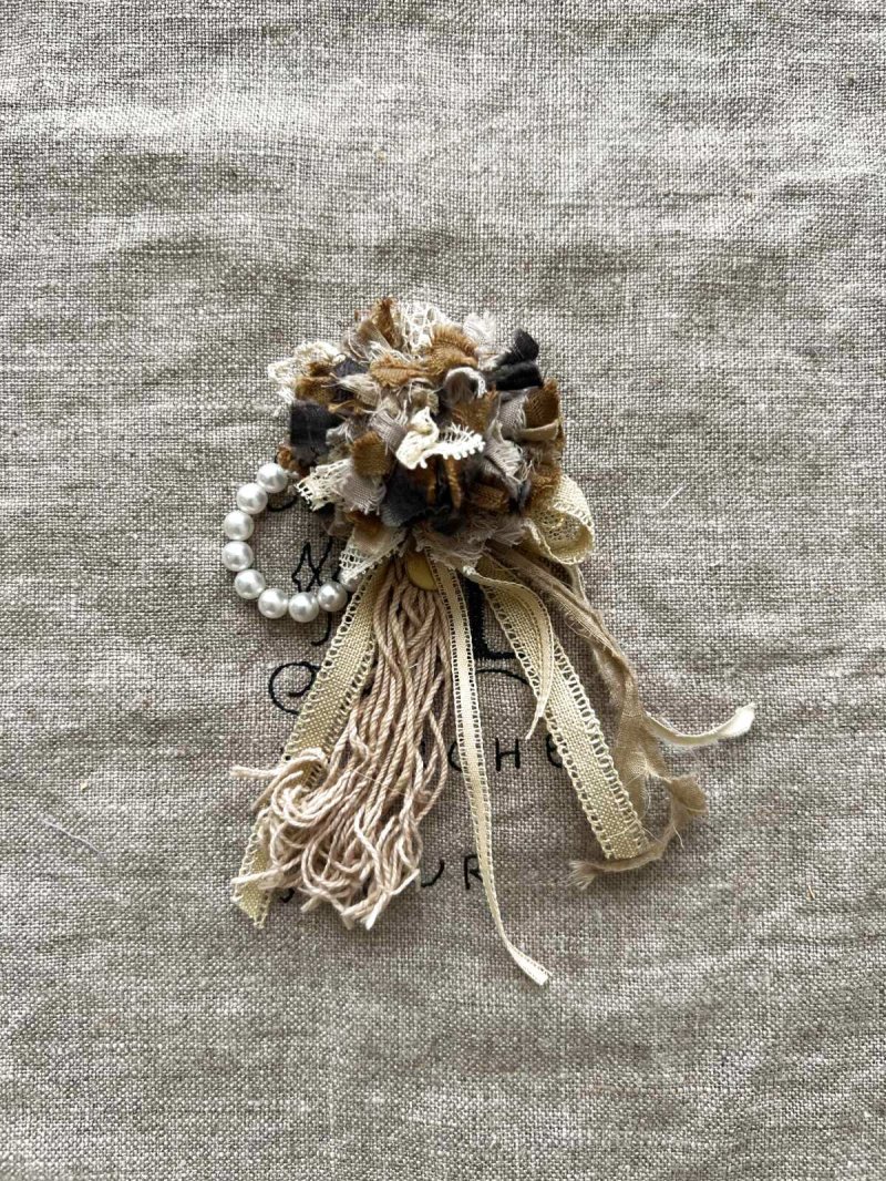 画像1: 【プレビュー中】toromeco／⁡KODEMARI Corsage・brown (1)