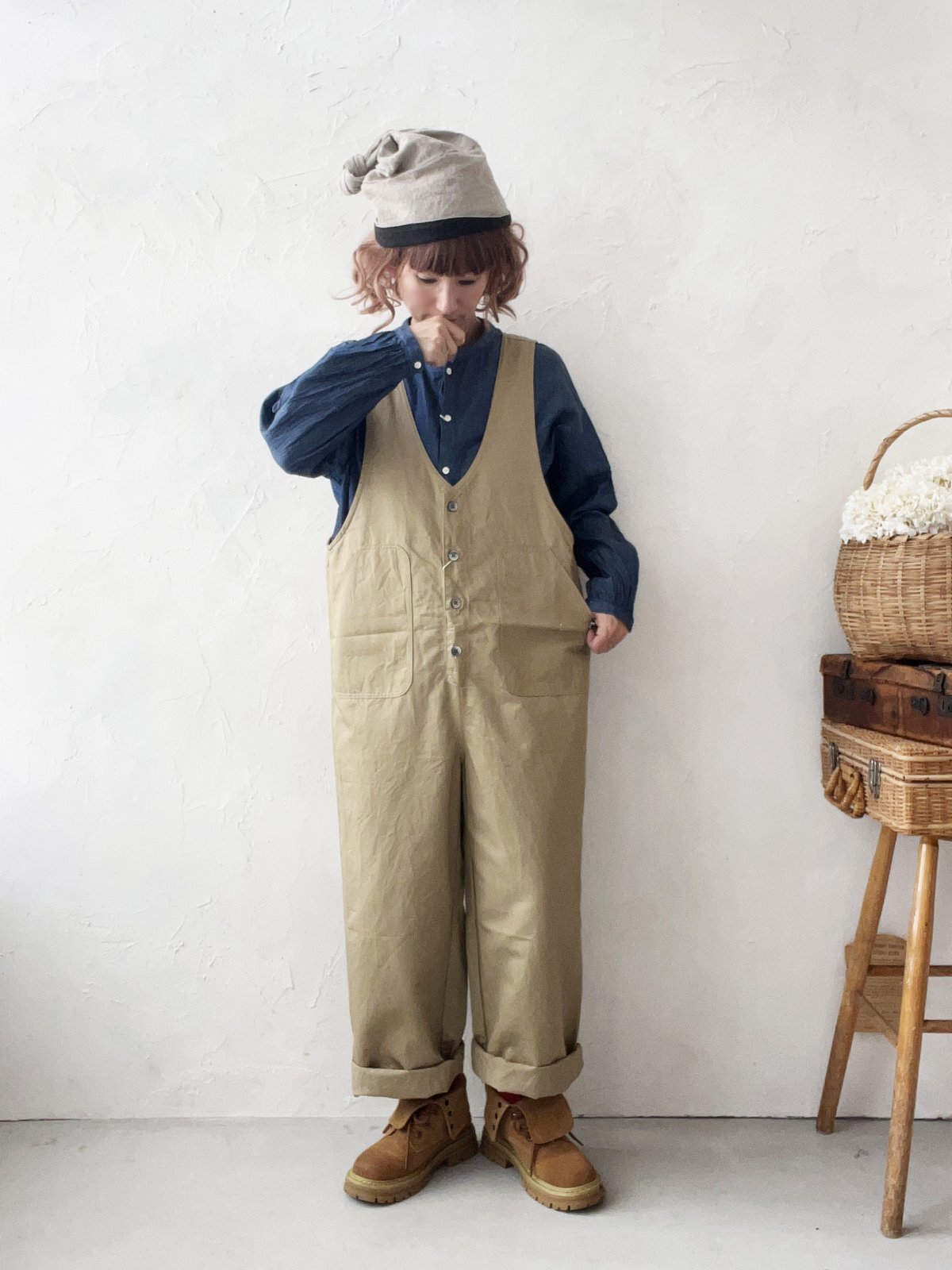 seasew.／111 オーバーオール・ベージュ - MARCHE' DE SOEUR