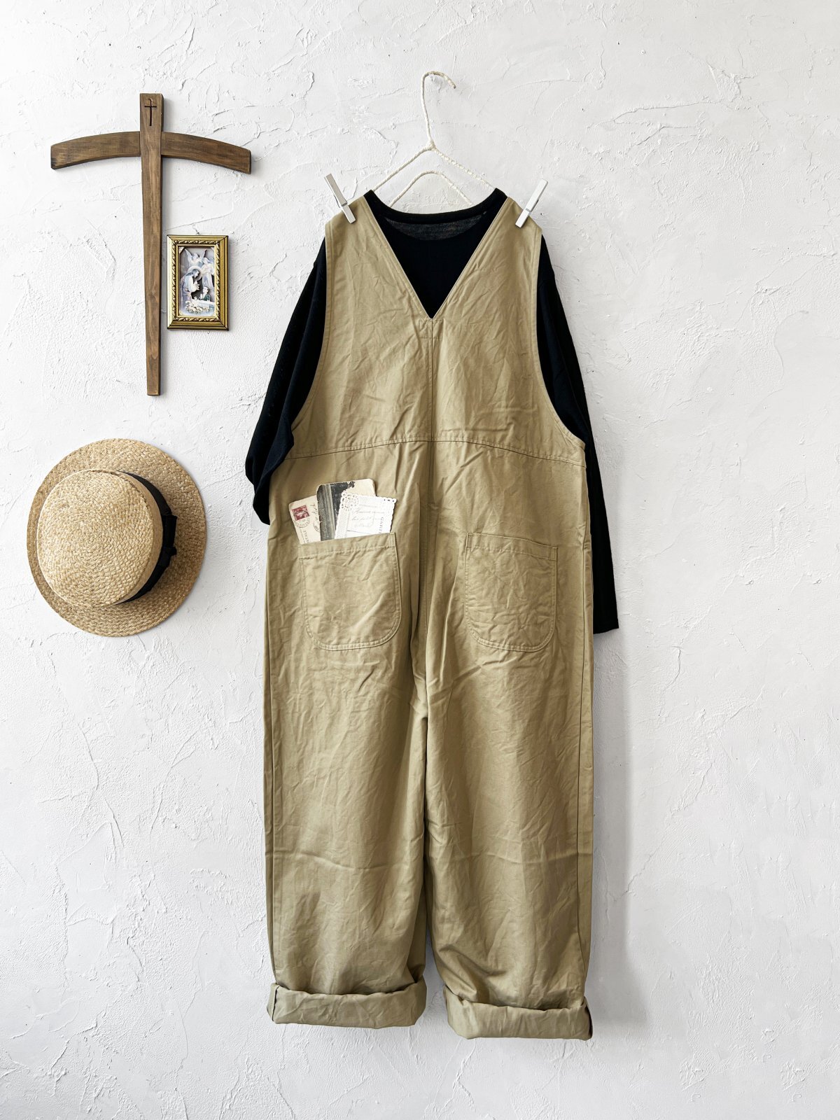 seasew.／111 オーバーオール・ベージュ - MARCHE' DE SOEUR