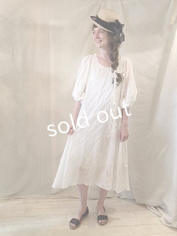 画像9: [pollenbienco] バルーン袖のＡラインワンピース／glay (9)