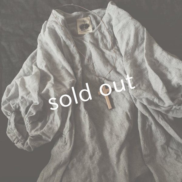 画像7: [pollenbienco] バルーン袖のＡラインワンピース／glay (7)