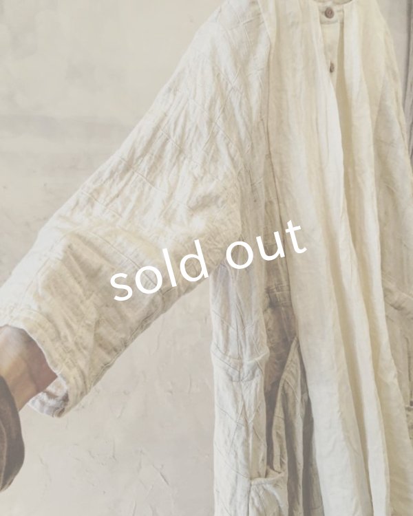 画像16: pollenbienco／マルシェワンピース・生成りと紅茶 (16)