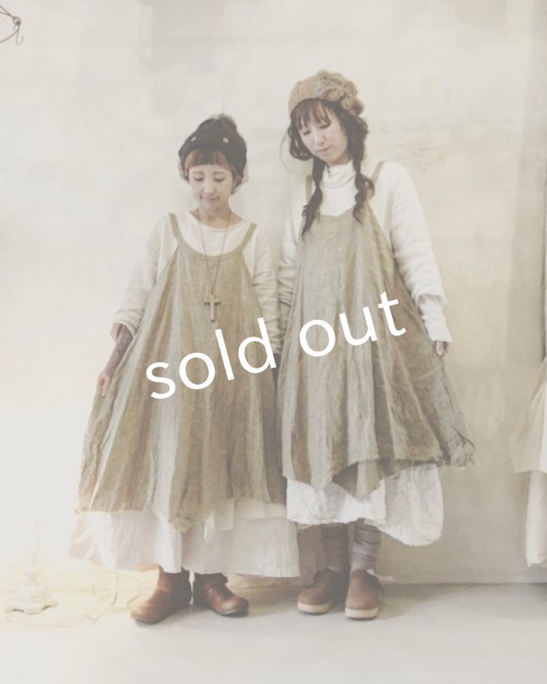 画像6: pollenbienco／リバーシブルギャザーワンピース・若草 (6)