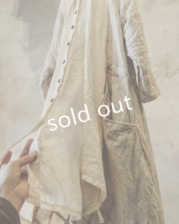 画像10: pollenbienco／マルシェワンピース・生成りと紅茶 (10)