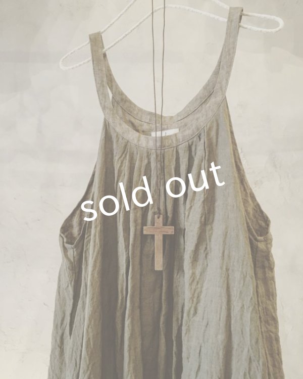 画像3: pollenbienco／リバーシブルギャザーワンピース・若草 (3)