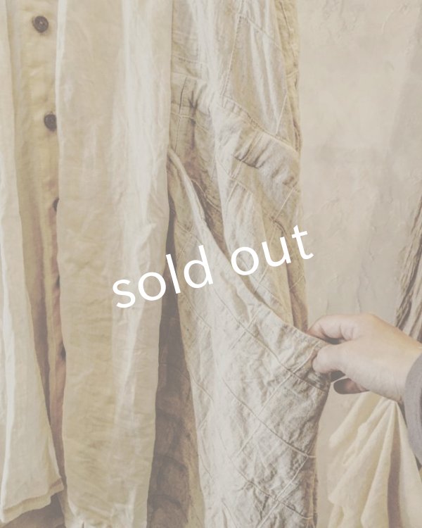 画像18: pollenbienco／マルシェワンピース・生成りと紅茶 (18)