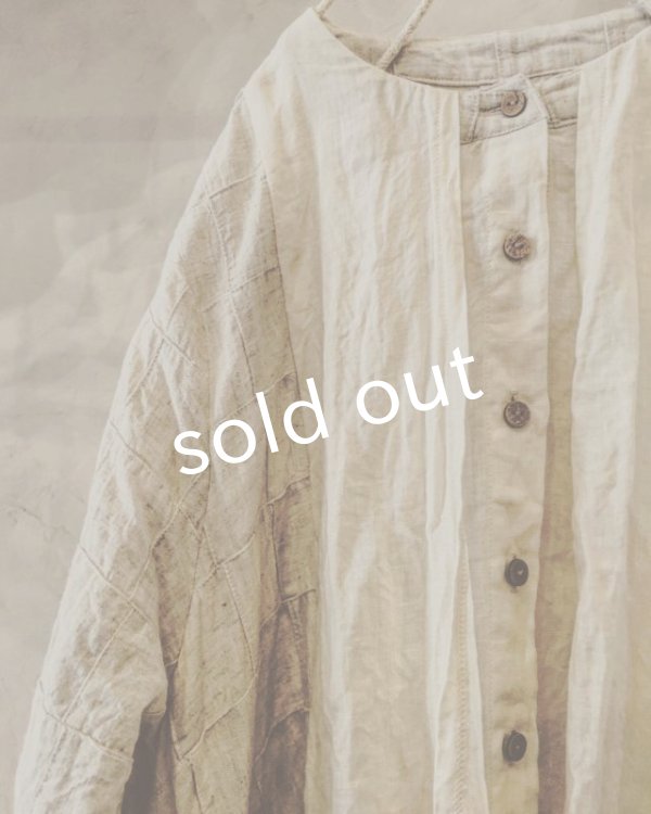 画像17: pollenbienco／マルシェワンピース・生成りと紅茶 (17)