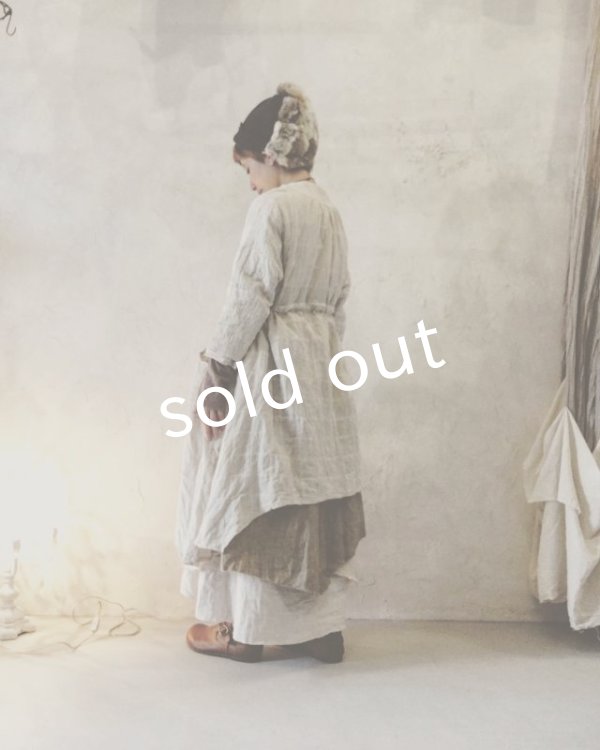 画像8: pollenbienco／マルシェワンピース・生成りと紅茶 (8)