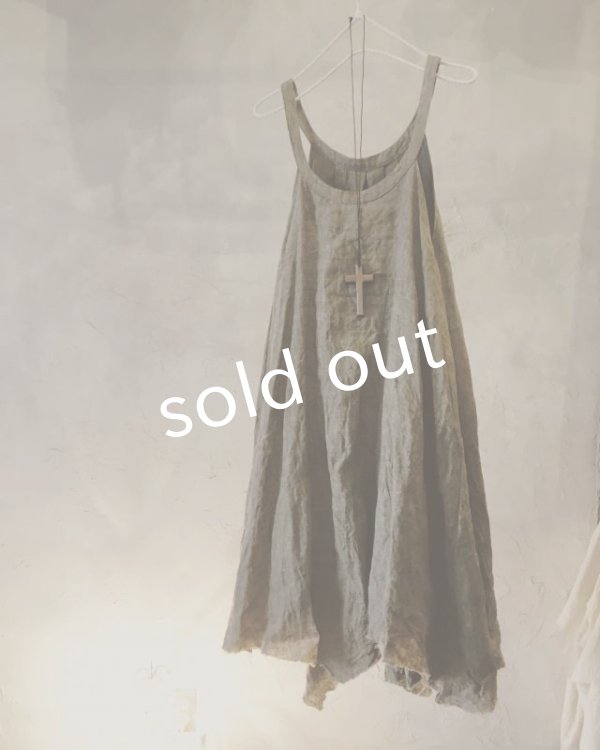 画像2: pollenbienco／リバーシブルギャザーワンピース・若草 (2)