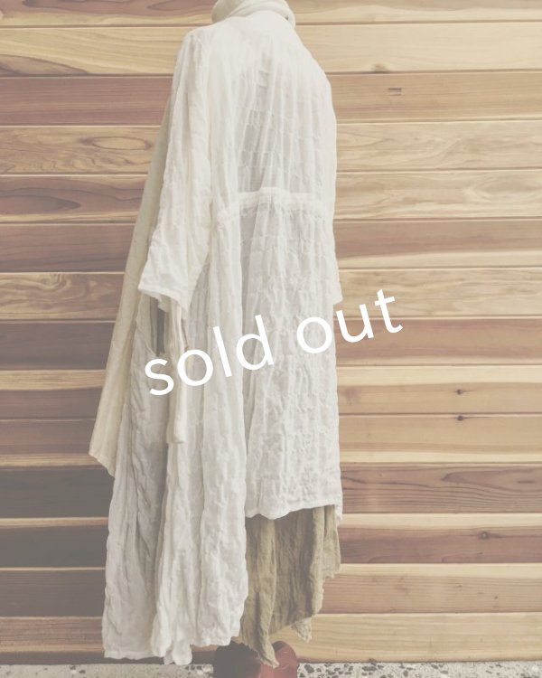 画像3: pollenbienco／マルシェワンピース・生成りとミルクホワイト (3)