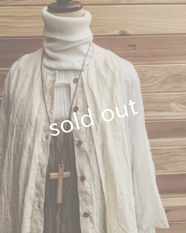 画像4: pollenbienco／マルシェワンピース・生成りとミルクホワイト (4)