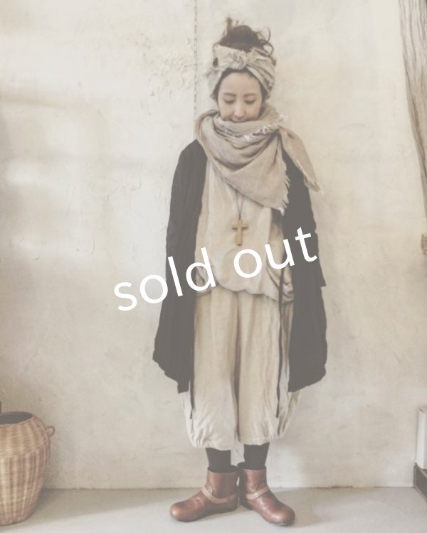 画像4: pollenbienco／ソフトヘリンボーン・サルエルパンツ (4)