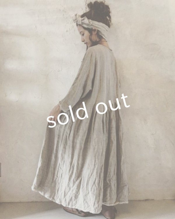 画像5: pollenbienco/リトアニアリネン・ギャザーワンピース (5)