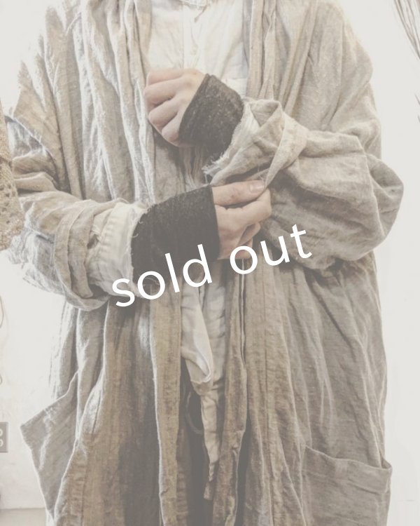 画像7: 再入荷　pollenbienco／リトアニアリネンの羽織り (7)