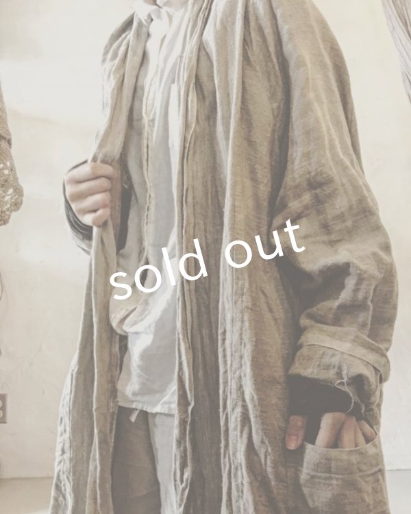 画像6: 再入荷　pollenbienco／リトアニアリネンの羽織り (6)