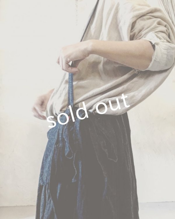 画像4: pollenbienco／ ウォッシュデニムサスペンダースカート (4)