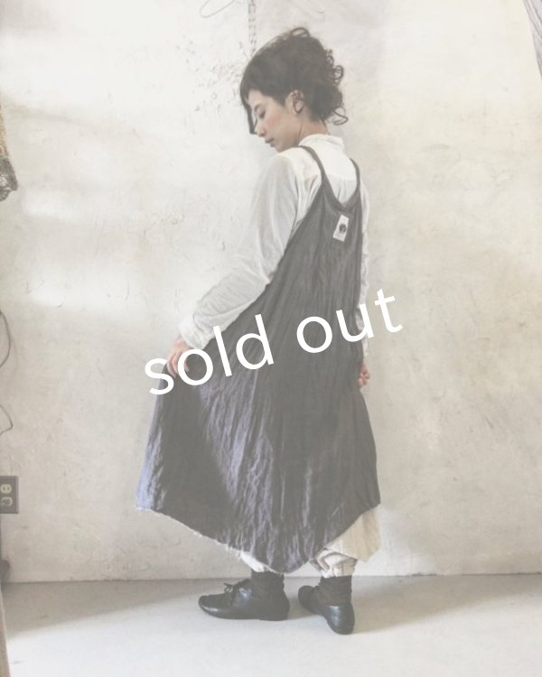 画像12: pollenbienco/リバーシブルギャザーワンピース・生成りとグレー (12)