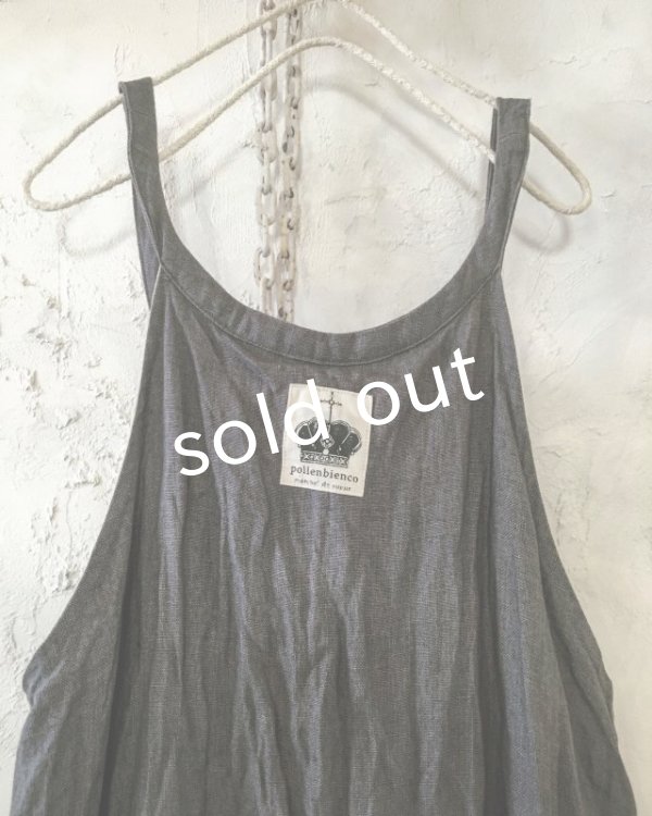 画像8: pollenbienco/リバーシブルギャザーワンピース・生成りとグレー (8)