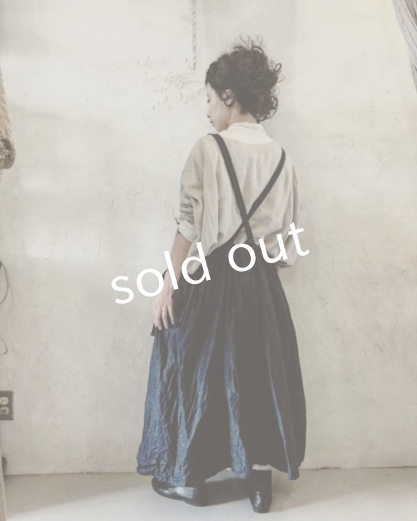 画像5: 再入荷　pollenbienco／ デニムサスペンダー２wayスカート (5)