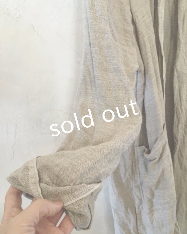 画像6: 再入荷　pollenbienco／リトアニアリネン・羽織り (6)