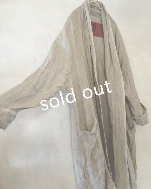 画像7: 再入荷　pollenbienco／リトアニアリネン・羽織り (7)