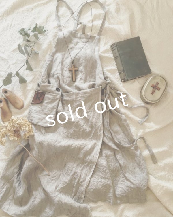 画像17: pollenbienco／種蒔のエプロン・リトアニアリネン (17)