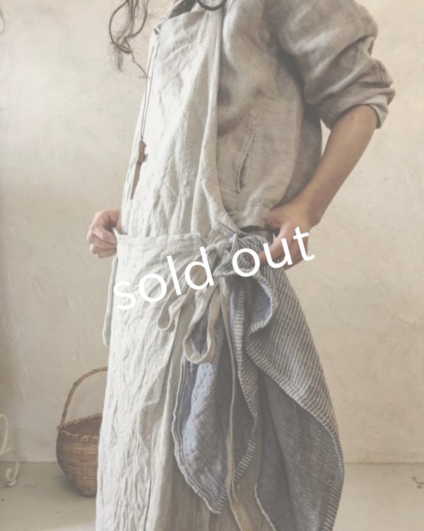 画像6: pollenbienco／種蒔のエプロン・リトアニアリネン (6)
