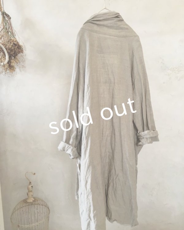 画像13: 再入荷 pollenbienco/リトアニアリネン・羽織り (13)