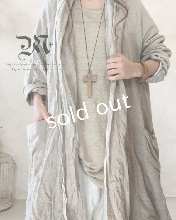 画像5: 再入荷 pollenbienco/リトアニアリネン・羽織り (5)