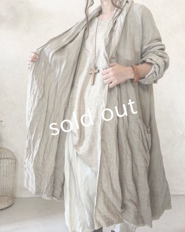 画像6: 再入荷 pollenbienco/リトアニアリネン・羽織り (6)