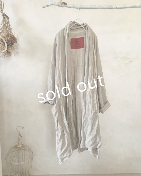 画像8: 再入荷 pollenbienco/リトアニアリネン・羽織り (8)