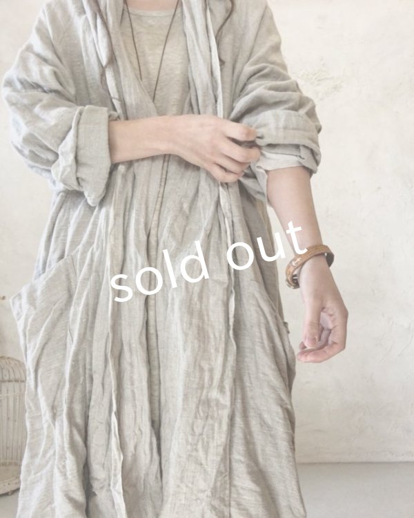 画像7: 再入荷 pollenbienco/リトアニアリネン・羽織り (7)