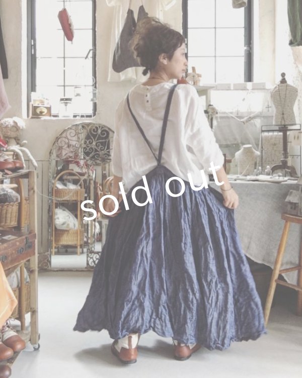 画像9: pollenbienco/デニムリネン・エプロンワンピース (9)