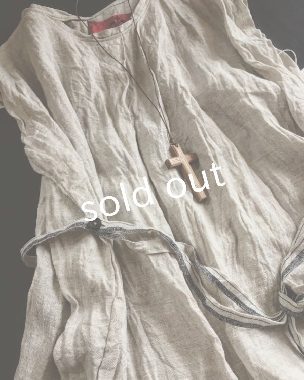 画像3: pollenbienco／種蒔のポケットワンピース・蒼ライン (3)