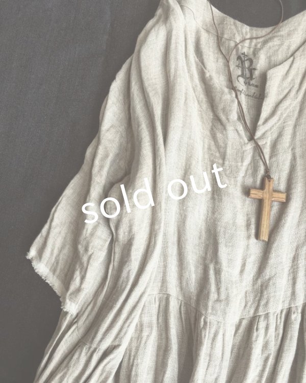 画像2: pollenbienco/リネンダブルガーゼワンピース (2)