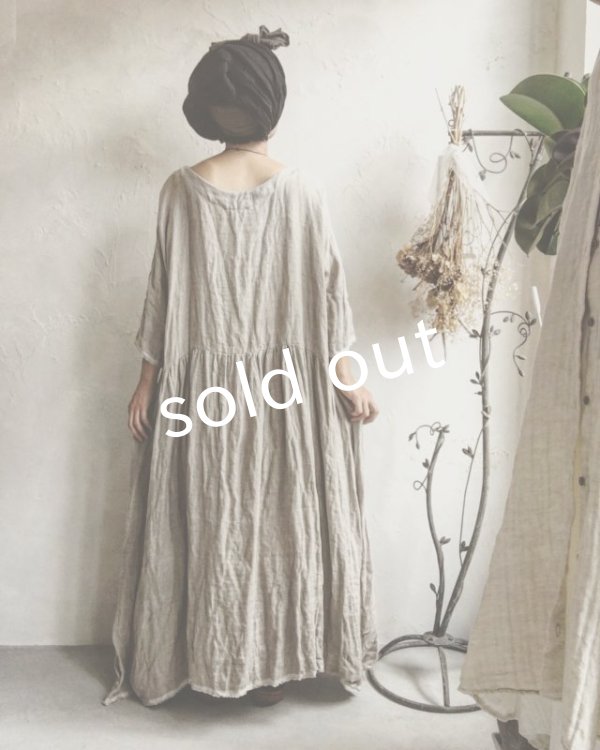 画像7: pollenbienco/リネンダブルガーゼワンピース (7)