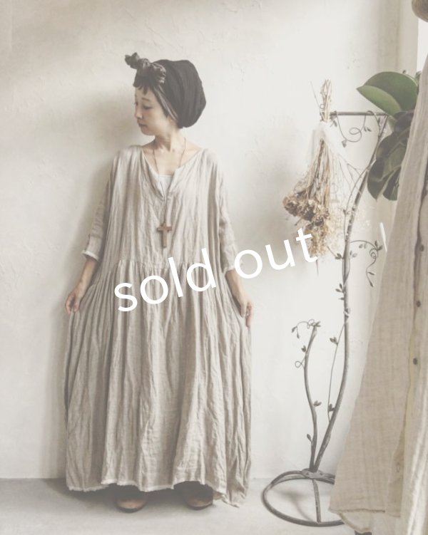 画像6: pollenbienco/リネンダブルガーゼワンピース (6)